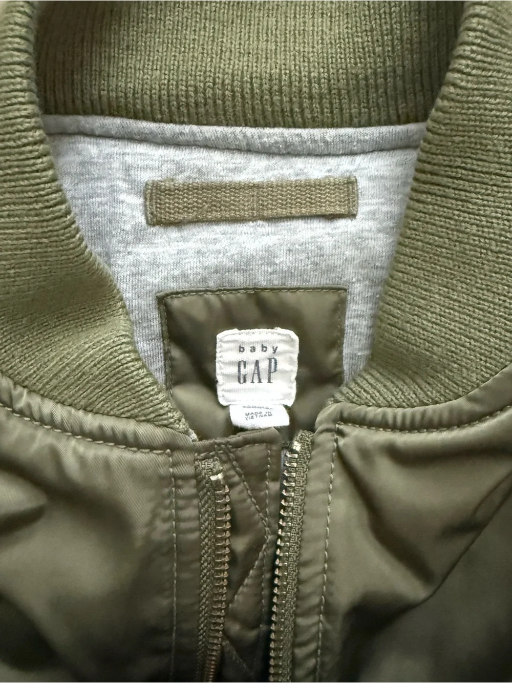 Baby GAP 4T Olive Green Bomber Jacket